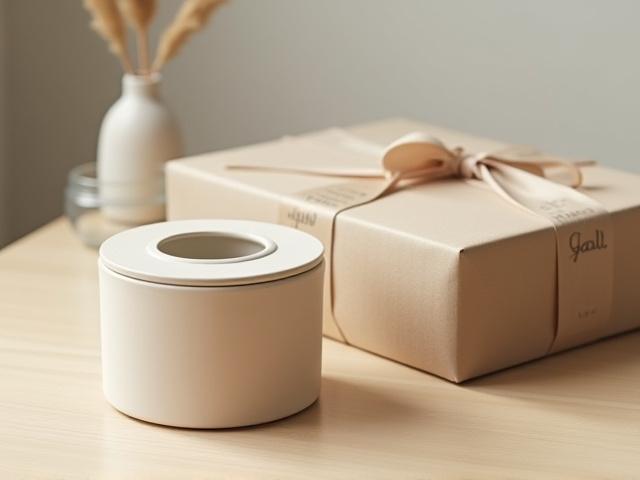 Elegantly wrapped bespoke ceramic piece ready for delivery, emphasizing careful handling