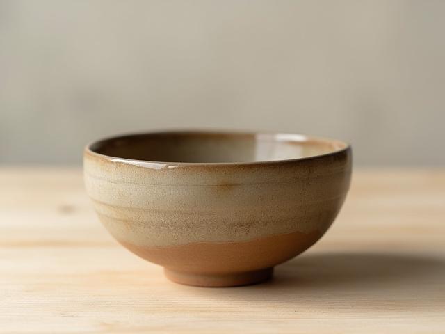 A beautifully glazed, hand-crafted ceramic bowl made by a student.